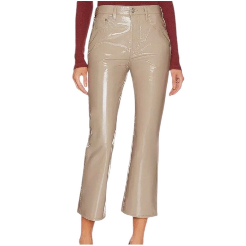 New! Citizens of Humanity
Isola Patent Leather Bootcut Pants in Tan Sz 27‎ $448